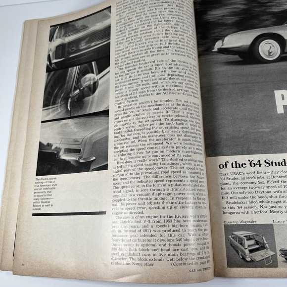 Car and Driver Magazine December 1963 '64 Buick Riviera (4) PreOwned - Picture 8 of 9